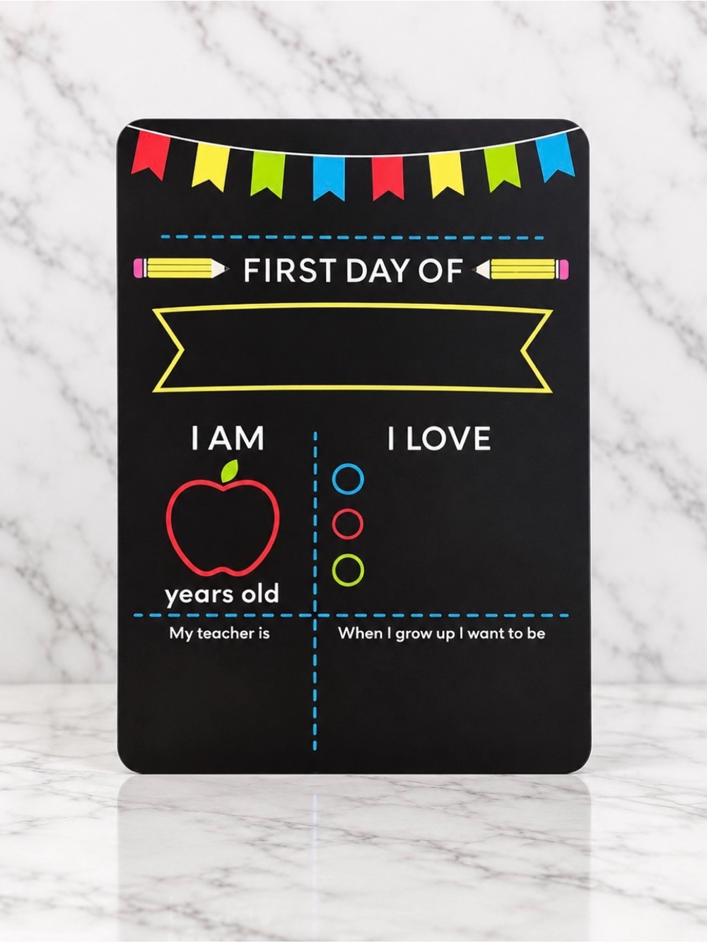 NWT First And Last Day Of School Chalkboard Milestone Sign